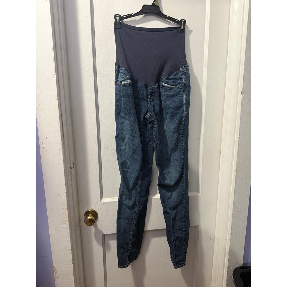 Old Navy Maternity Full Panel Skinny Jeans Dark Wash Denim Size 6 Regular
